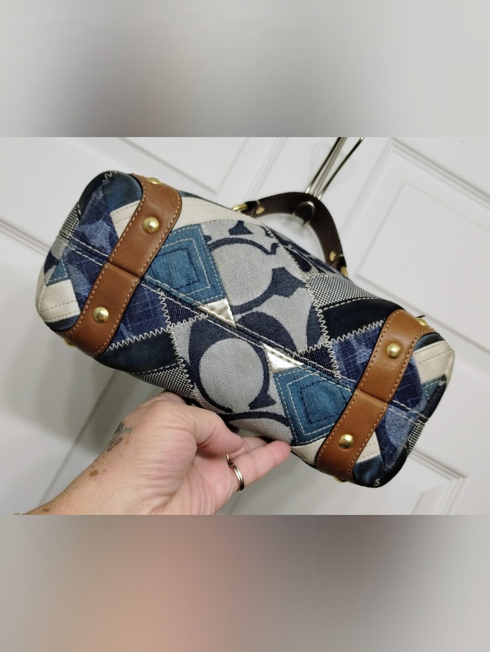Coach Denim Patchwork Carly & Coach Denim Wallet Y2K - Picture 5 of 14